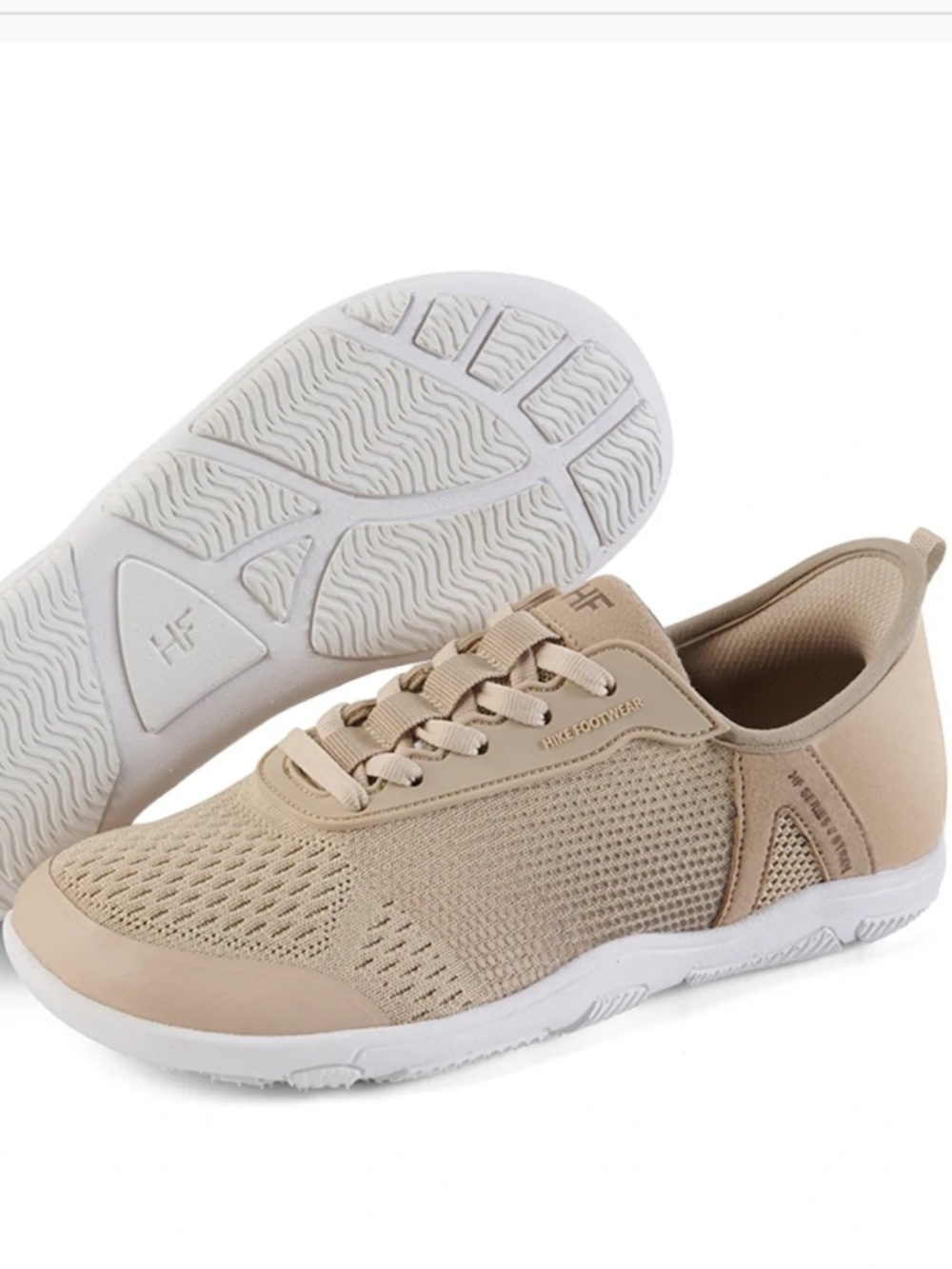 Hike Footwear Women's Knit Sneakers in Beige